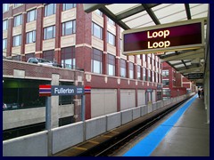 Loop trains 01 - Fullerton, our nearest subway station